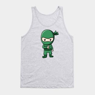 Coffee drinking Ninja Tank Top